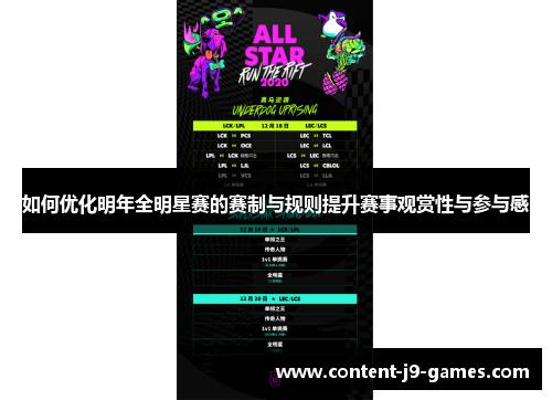 如何优化明年全明星赛的赛制与规则提升赛事观赏性与参与感