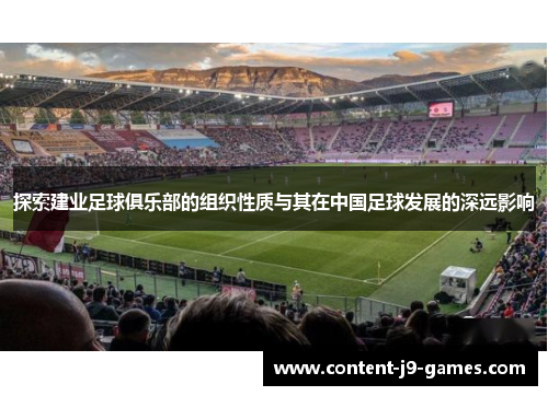 探索建业足球俱乐部的组织性质与其在中国足球发展的深远影响